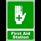 Sign first aid station